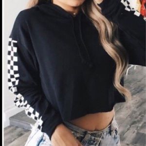 Black checkerboard pullover!!